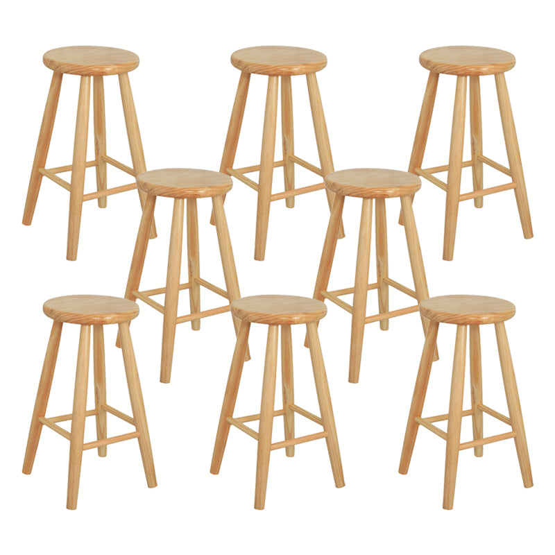 Industrial Solid Wood Bar Stool Backless Counter Stool for Bristol