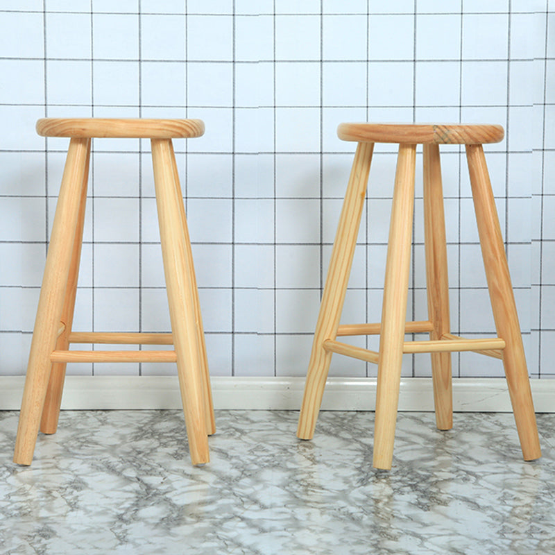 Industrial Solid Wood Bar Stool Backless Counter Stool for Bristol