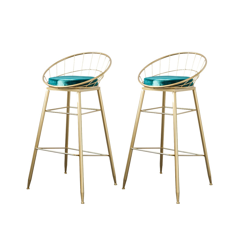 Metal Barstool Industrial Armless Bar Stool with Gold Metal Legs