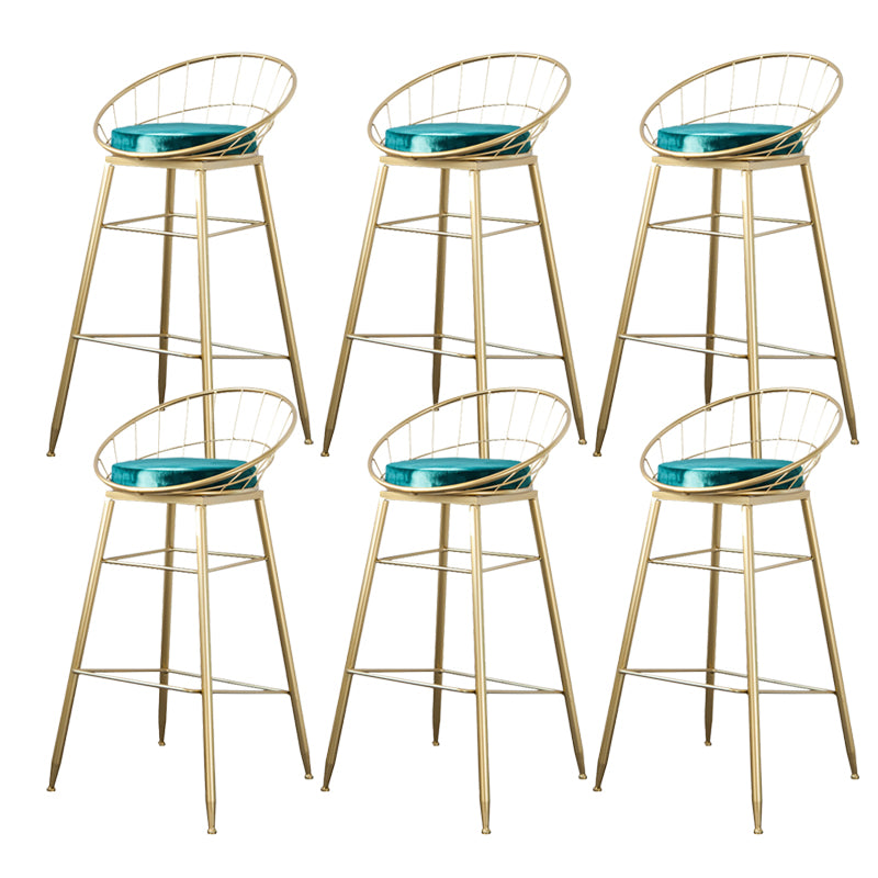 Metal Barstool Industrial Armless Bar Stool with Gold Metal Legs