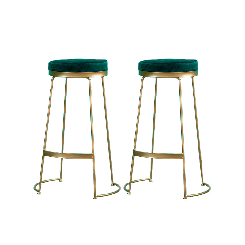 Metal Barstool Industrial Armless Bar Stool with Gold Metal Legs