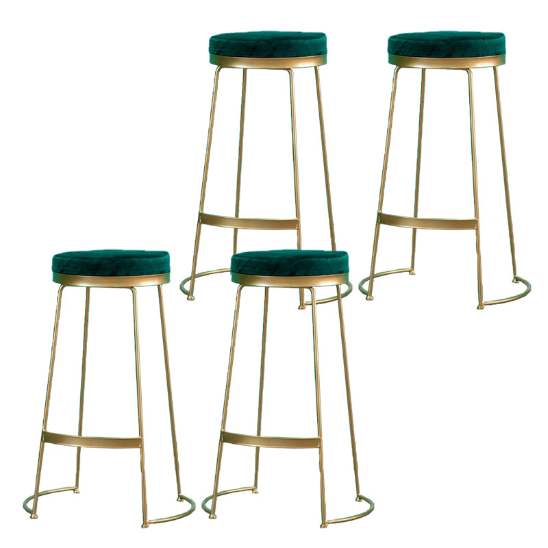 Metal Barstool Industrial Armless Bar Stool with Gold Metal Legs