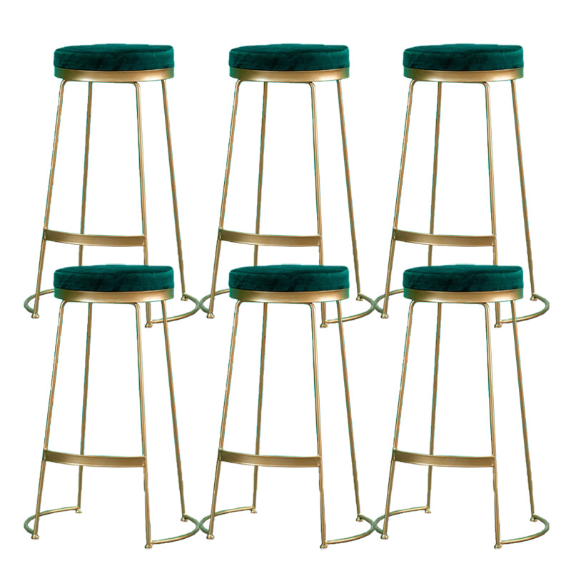 Metal Barstool Industrial Armless Bar Stool with Gold Metal Legs
