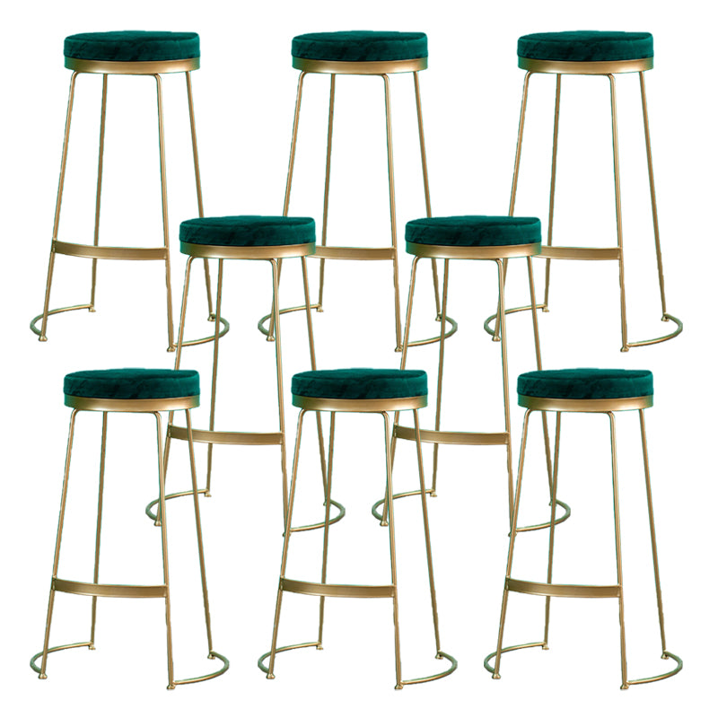 Metal Barstool Industrial Armless Bar Stool with Gold Metal Legs