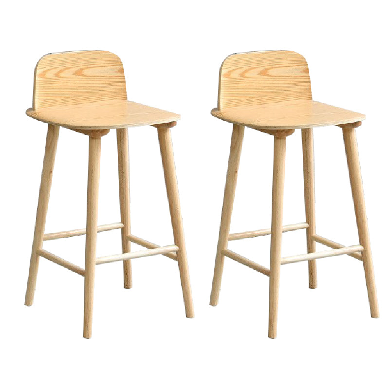 Ash Solid Wood Bar Stool Counter Height Indoor Industrial Armless Stool