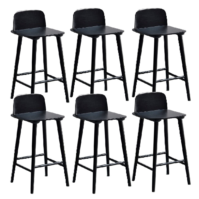 Ash Solid Wood Bar Stool Counter Height Indoor Industrial Armless Stool