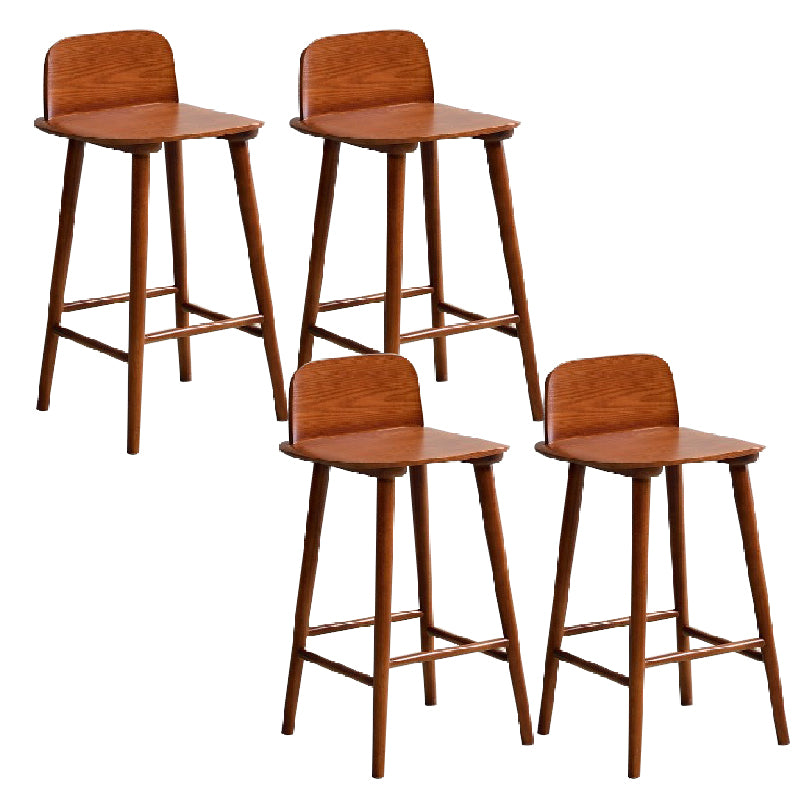 Ash Solid Wood Bar Stool Counter Height Indoor Industrial Armless Stool