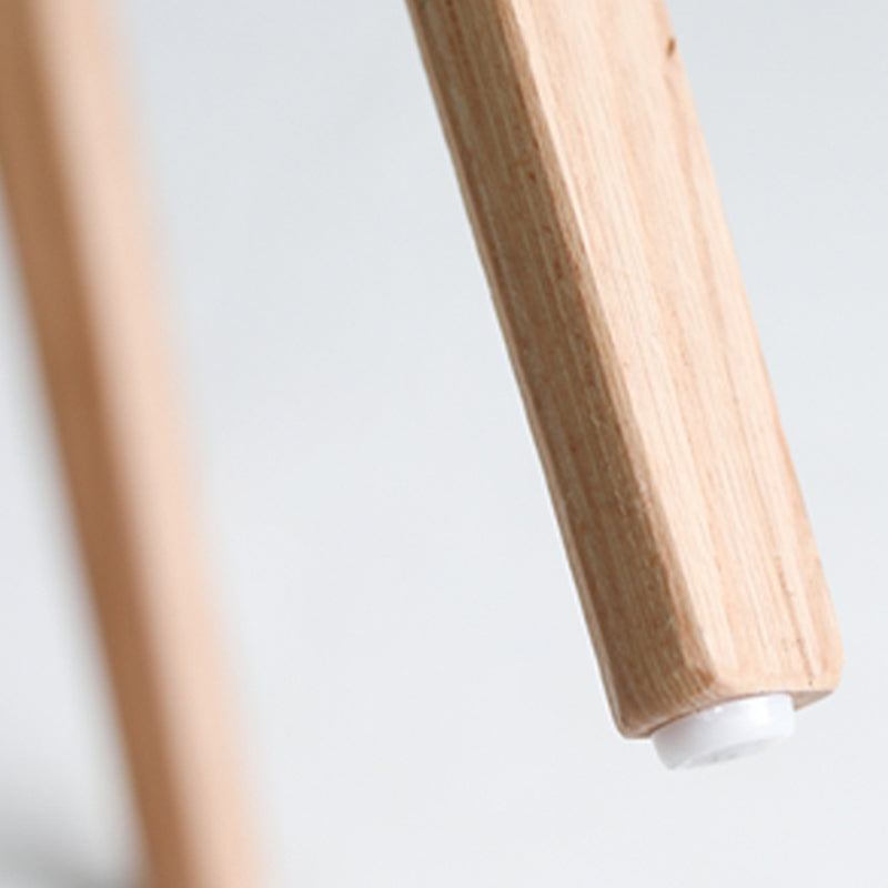 Scandinavian Armless Bar Height Stool Plastic and Solid Wood Bar Stool for Living Room