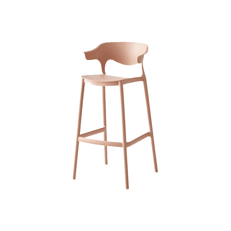 Indoor Plastic Armless Bar Height Stool Industrial Stackable Low Back Bar Stool