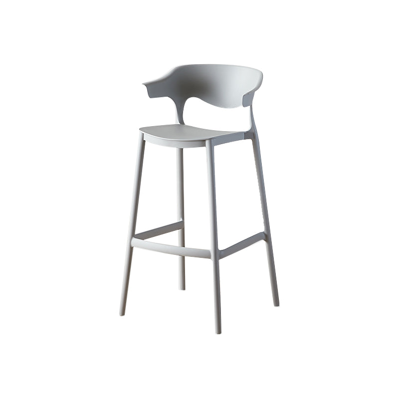 Indoor Plastic Armless Bar Height Stool Industrial Stackable Low Back Bar Stool