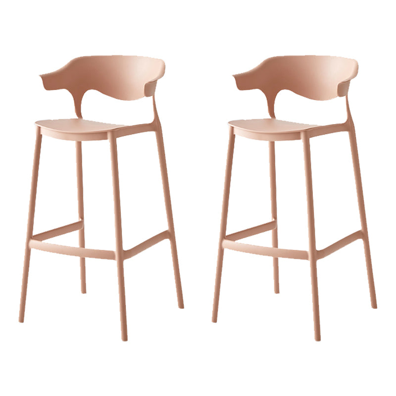 Indoor Plastic Armless Bar Height Stool Industrial Stackable Low Back Bar Stool