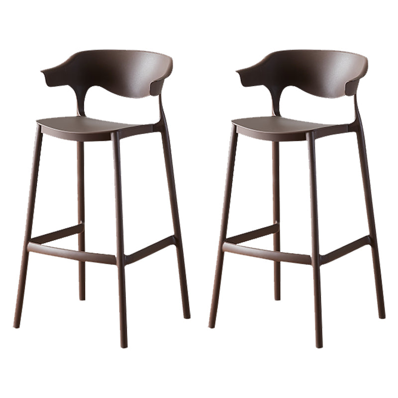 Indoor Plastic Armless Bar Height Stool Industrial Stackable Low Back Bar Stool