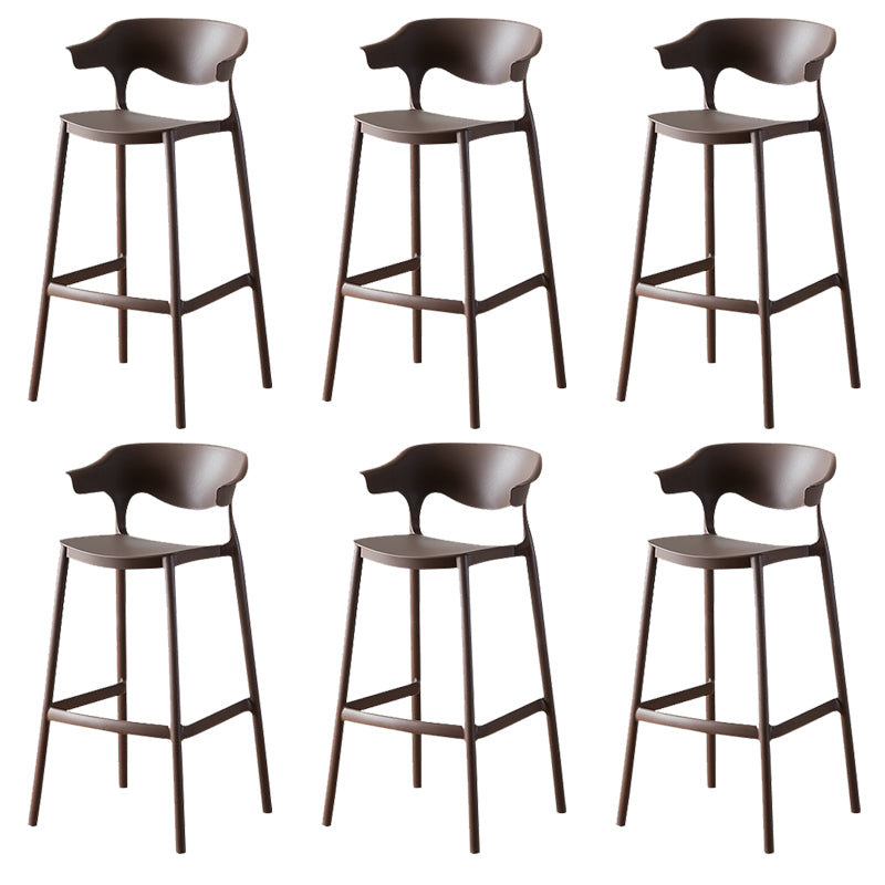 Indoor Plastic Armless Bar Height Stool Industrial Stackable Low Back Bar Stool