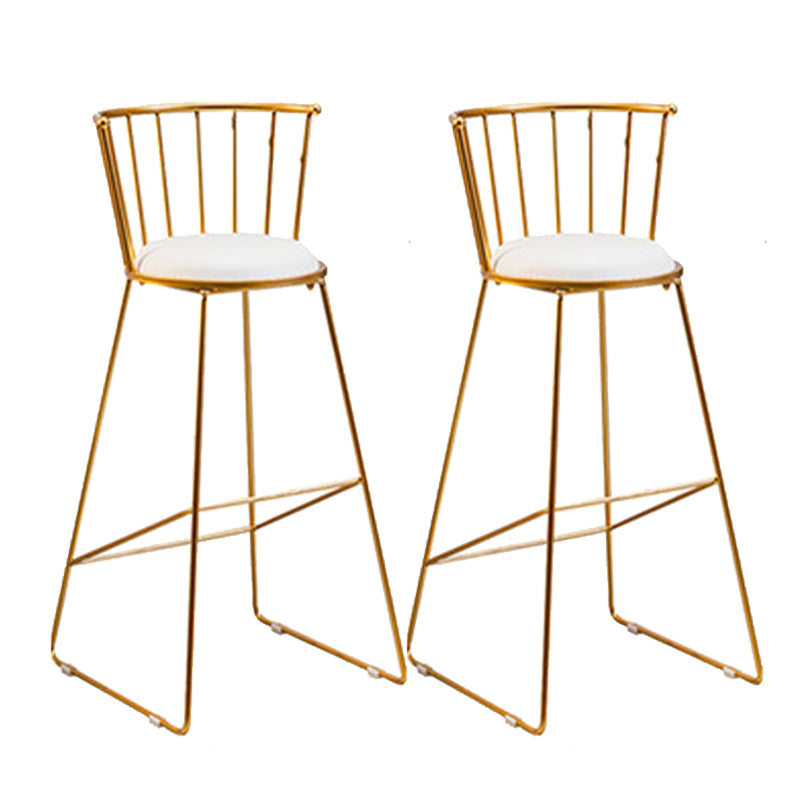Metal Barstools Glam Armless Bar Stools with Gold Metal Legs
