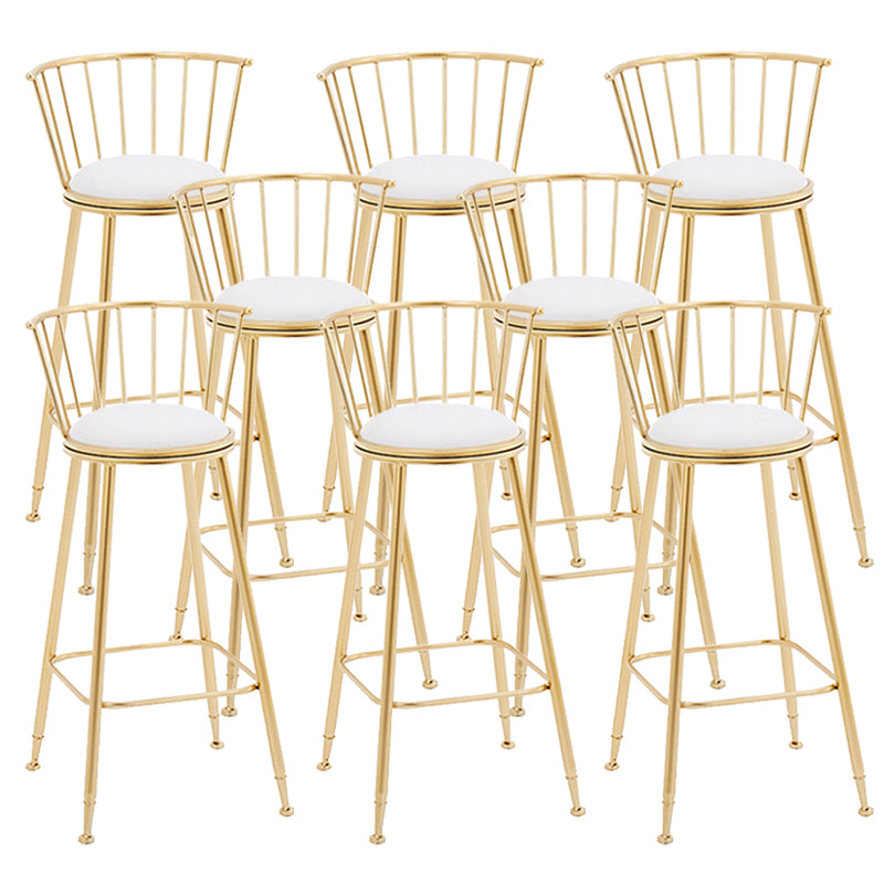 Metal Barstools Glam Armless Bar Stools with Gold Metal Legs