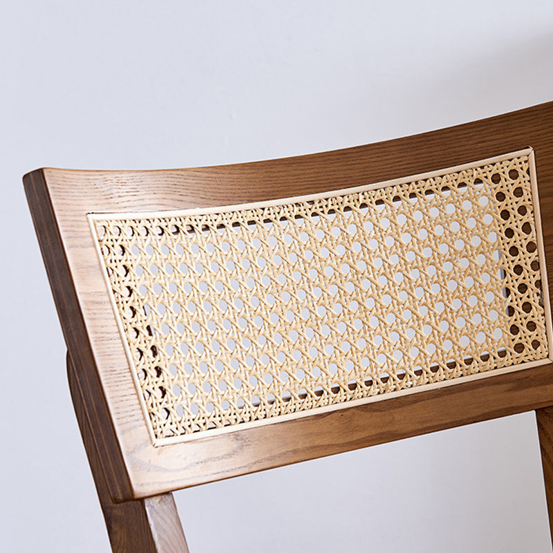 Contemporary Solid Wood Frame Stool Low Back Armless Bar Stool