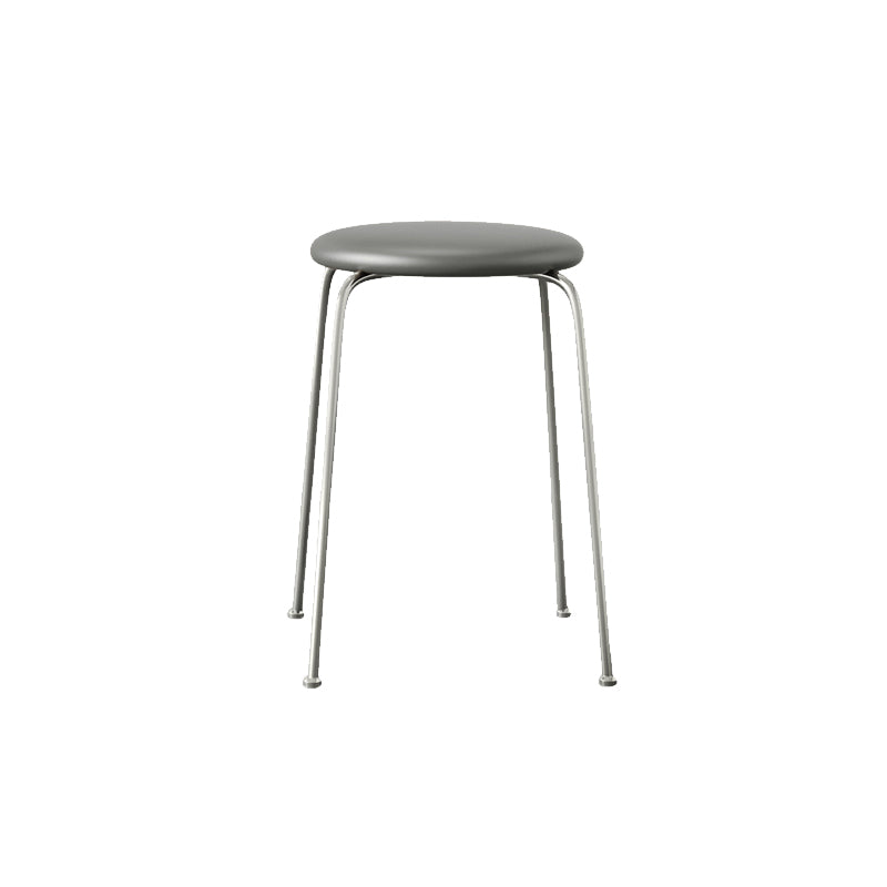 Contemporary Indoor Metal Bar Stool Backless Upholstered Bar Stool