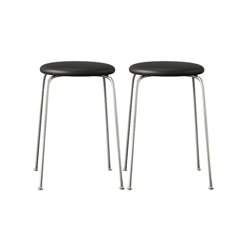 Contemporary Indoor Metal Bar Stool Backless Upholstered Bar Stool