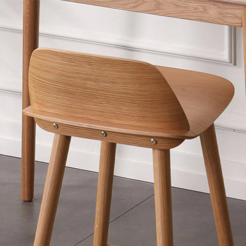Contemporary Indoor Solid Wood Bar Stool Low Back Armless Stool