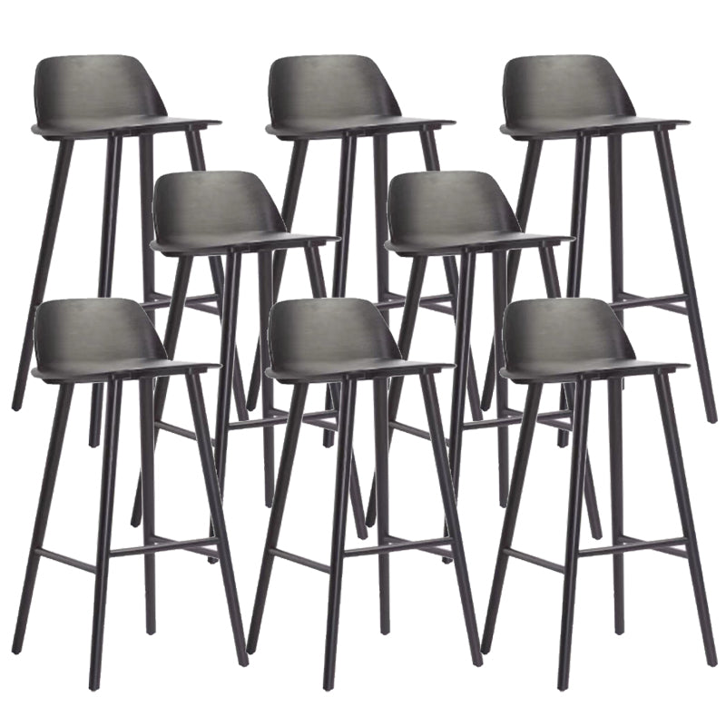 Contemporary Indoor Solid Wood Bar Stool Low Back Armless Stool