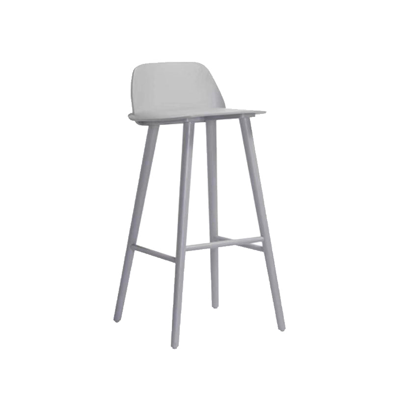Contemporary Indoor Solid Wood Bar Stool Low Back Armless Stool