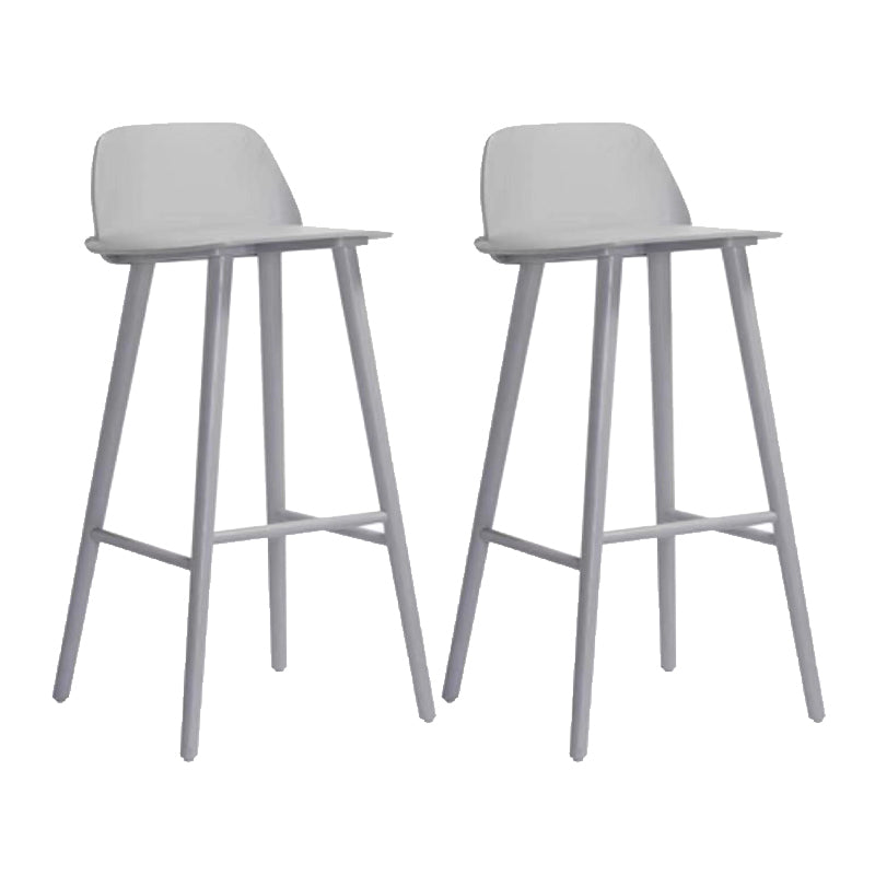 Contemporary Indoor Solid Wood Bar Stool Low Back Armless Stool