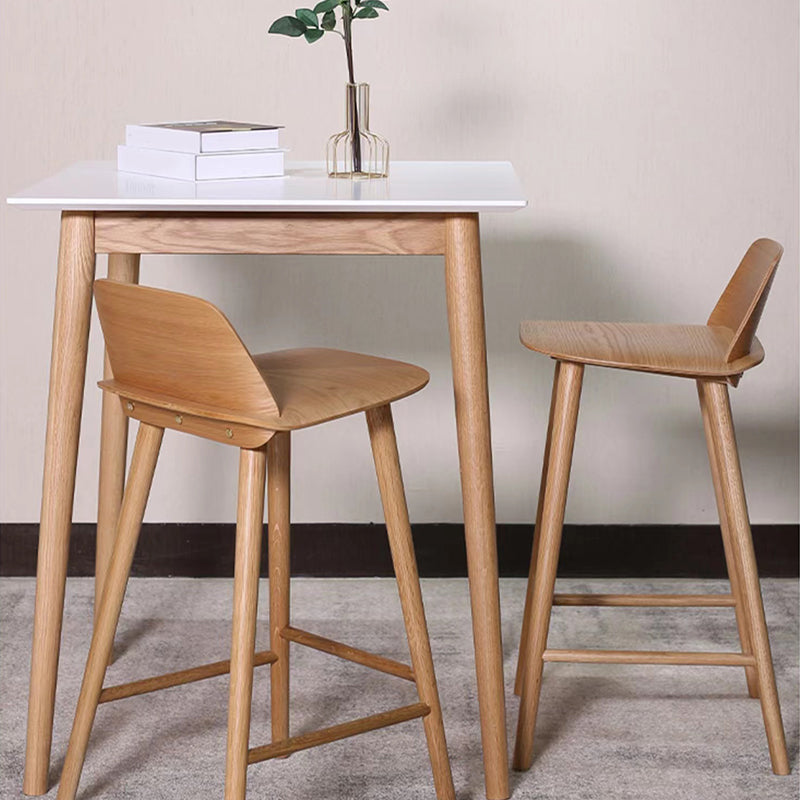 Contemporary Indoor Solid Wood Bar Stool Low Back Armless Stool