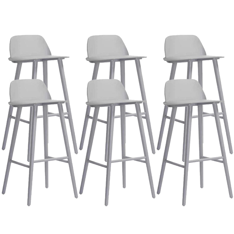 Contemporary Indoor Solid Wood Bar Stool Low Back Armless Stool