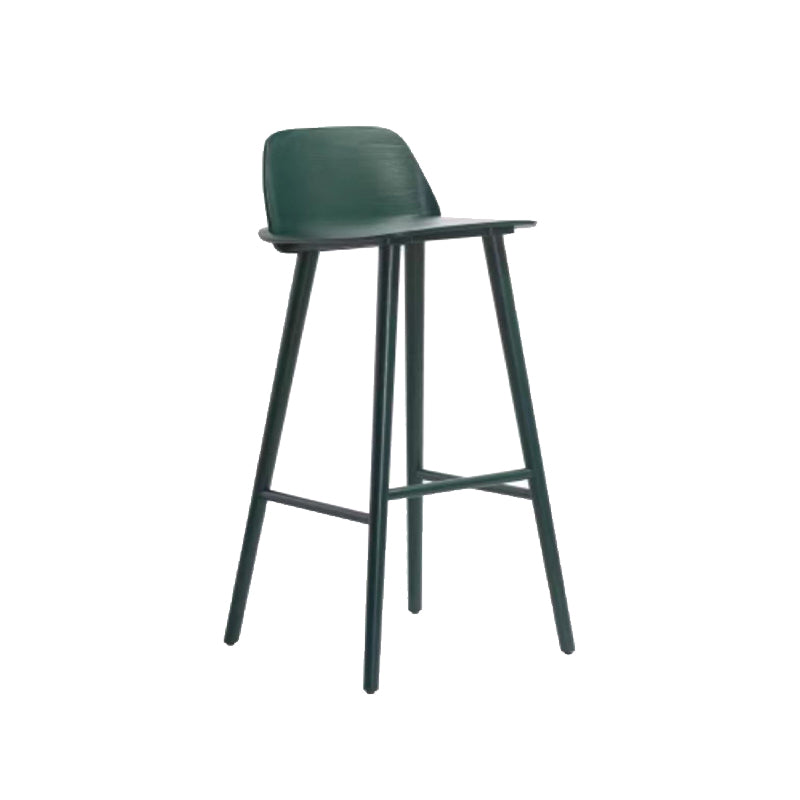 Contemporary Indoor Solid Wood Bar Stool Low Back Armless Stool