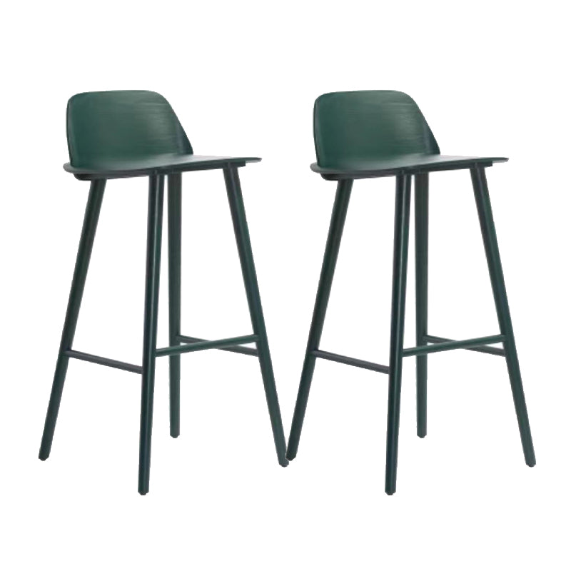Contemporary Indoor Solid Wood Bar Stool Low Back Armless Stool
