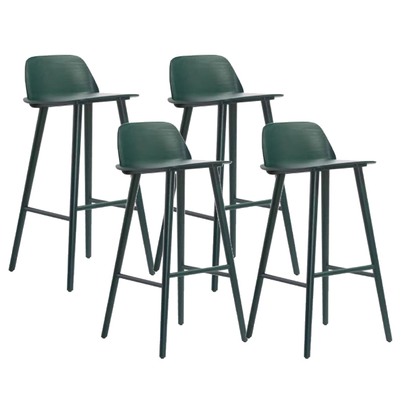 Contemporary Indoor Solid Wood Bar Stool Low Back Armless Stool