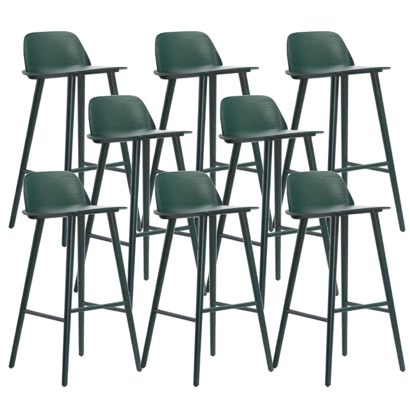 Contemporary Indoor Solid Wood Bar Stool Low Back Armless Stool
