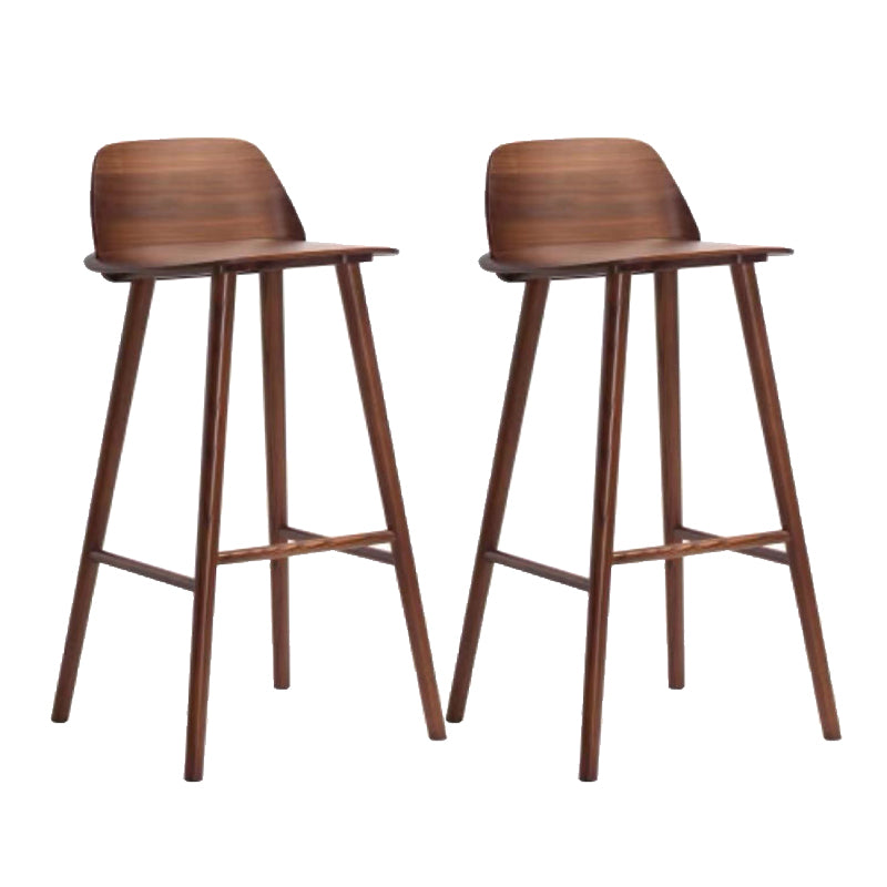 Contemporary Indoor Solid Wood Bar Stool Low Back Armless Stool