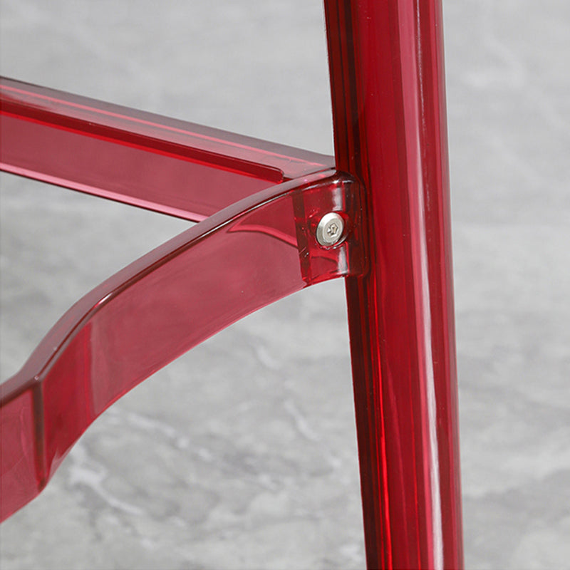 Industrial Armless Low Back Stool Acrylic Bar Stool for Living Room