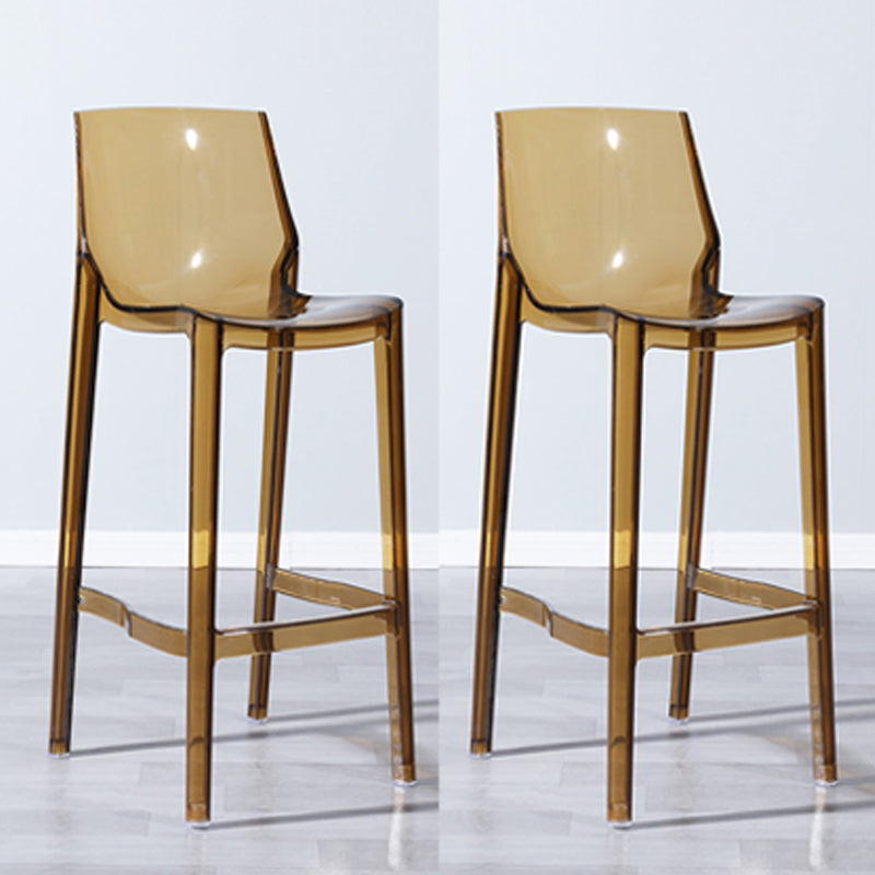 Industrial Armless Low Back Stool Acrylic Bar Stool for Living Room