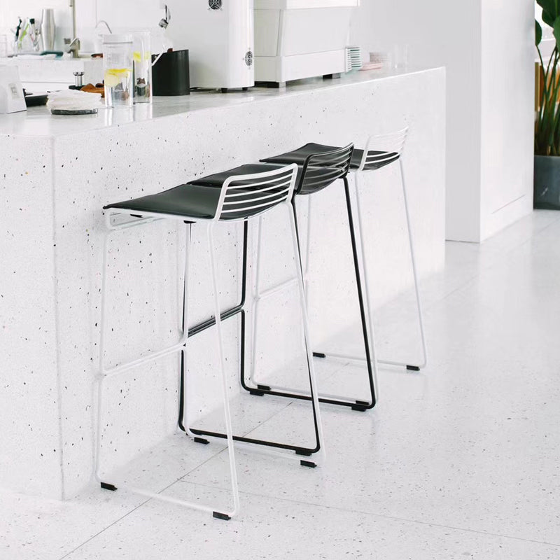Industrial Armless Low Back Stool Steel Bar Height Stool for Bristol