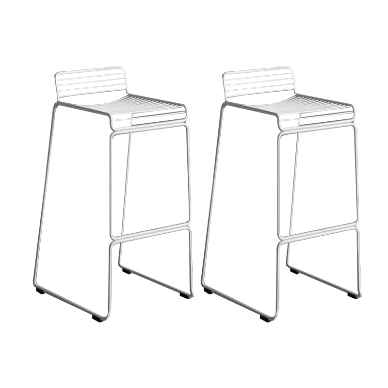 Industrial Armless Low Back Stool Steel Bar Height Stool for Bristol