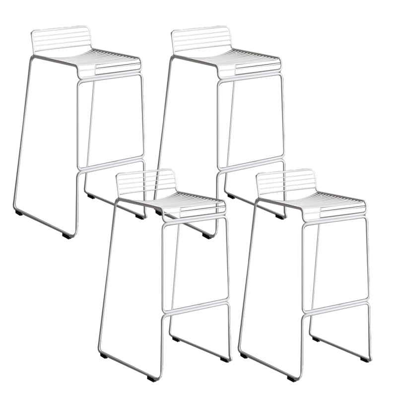 Industrial Armless Low Back Stool Steel Bar Height Stool for Bristol