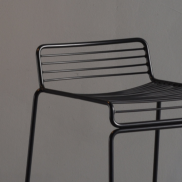 Industrial Armless Low Back Stool Steel Bar Height Stool for Bristol