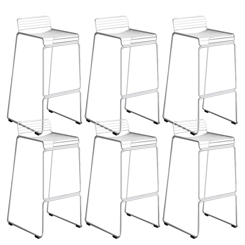 Industrial Armless Low Back Stool Steel Bar Height Stool for Bristol