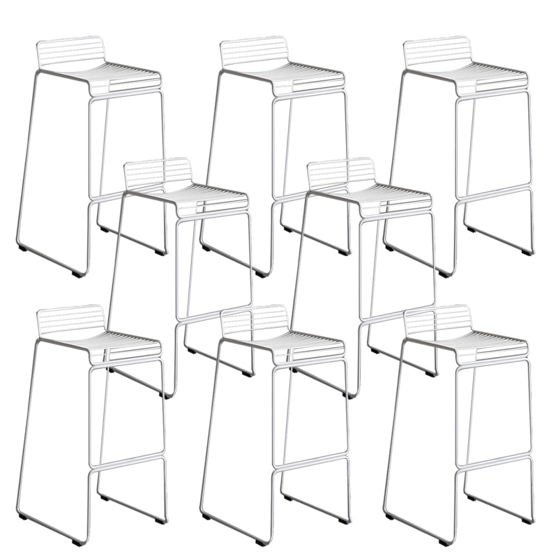 Industrial Armless Low Back Stool Steel Bar Height Stool for Bristol