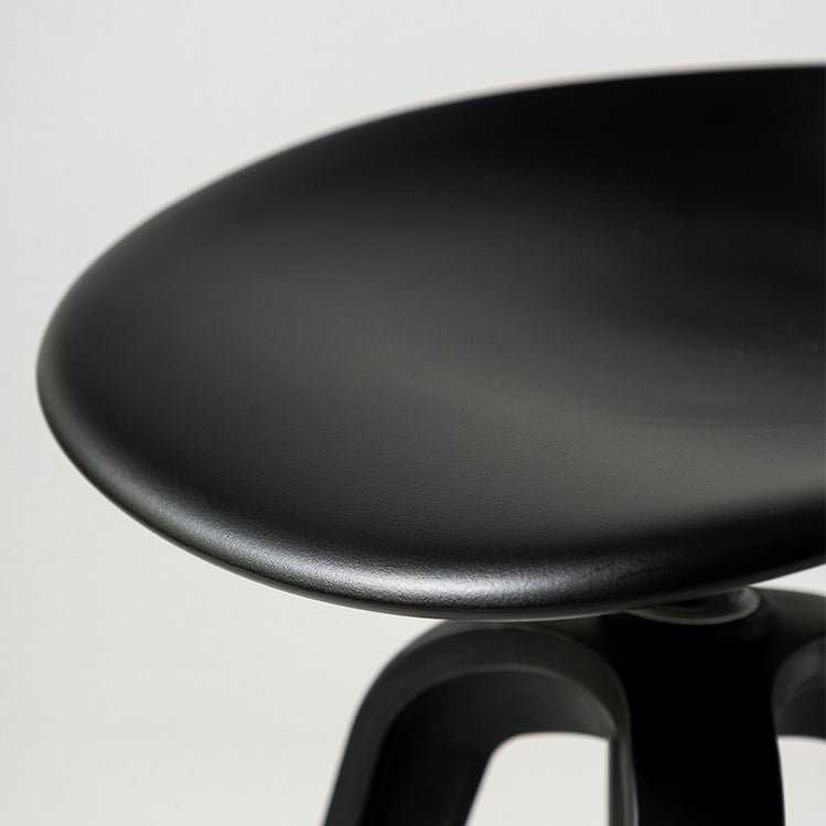 Low Back Plastic Swivel Bar Stool Industrial Armless Stool for Living Room