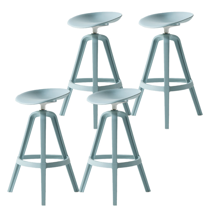 Low Back Plastic Swivel Bar Stool Industrial Armless Stool for Living Room