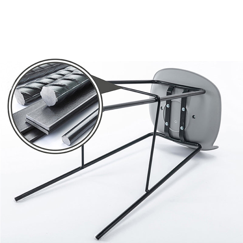 Contemporary Metal Frame Bar Stool Low Back PU Leather Bar Stool for Living Room