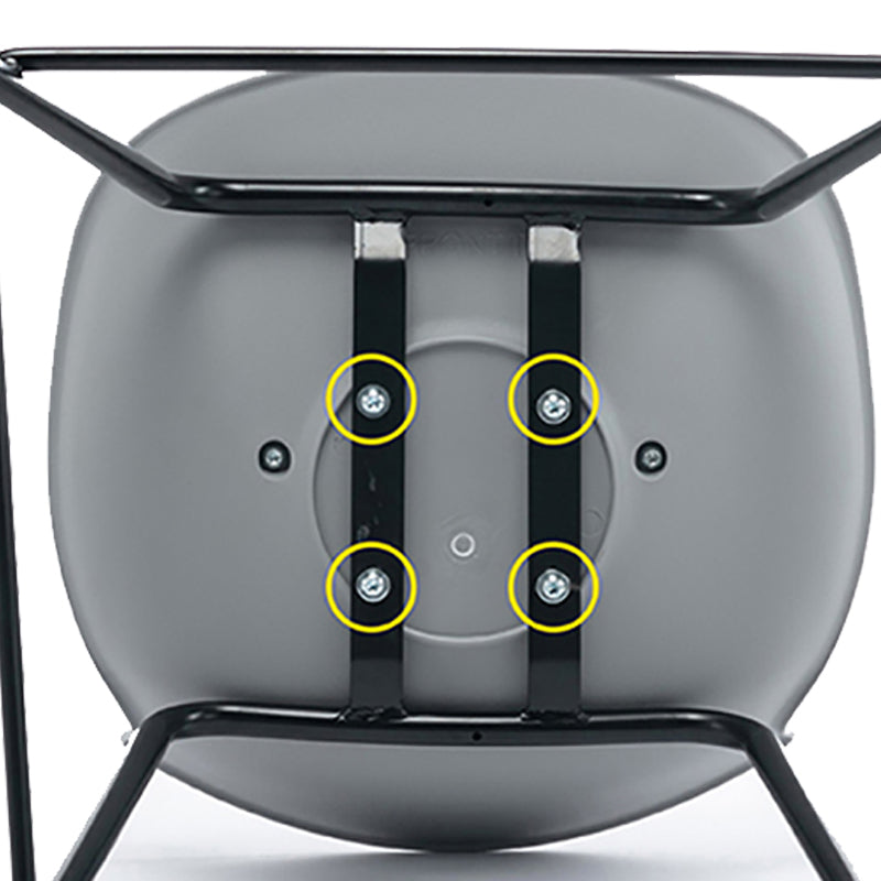 Contemporary Metal Frame Bar Stool Low Back PU Leather Bar Stool for Living Room