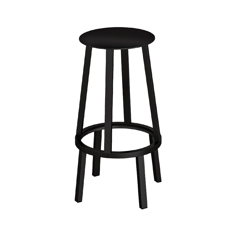 Industrial Rotatable Backless Counter Stool Iron Bar Stool with  Pedal for Bar