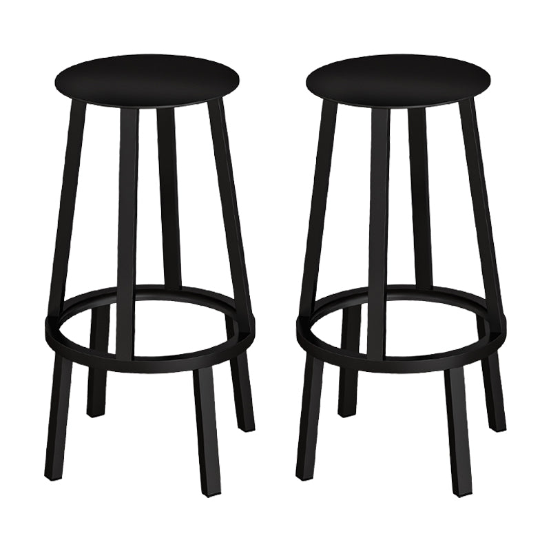 Industrial Rotatable Backless Counter Stool Iron Bar Stool with  Pedal for Bar
