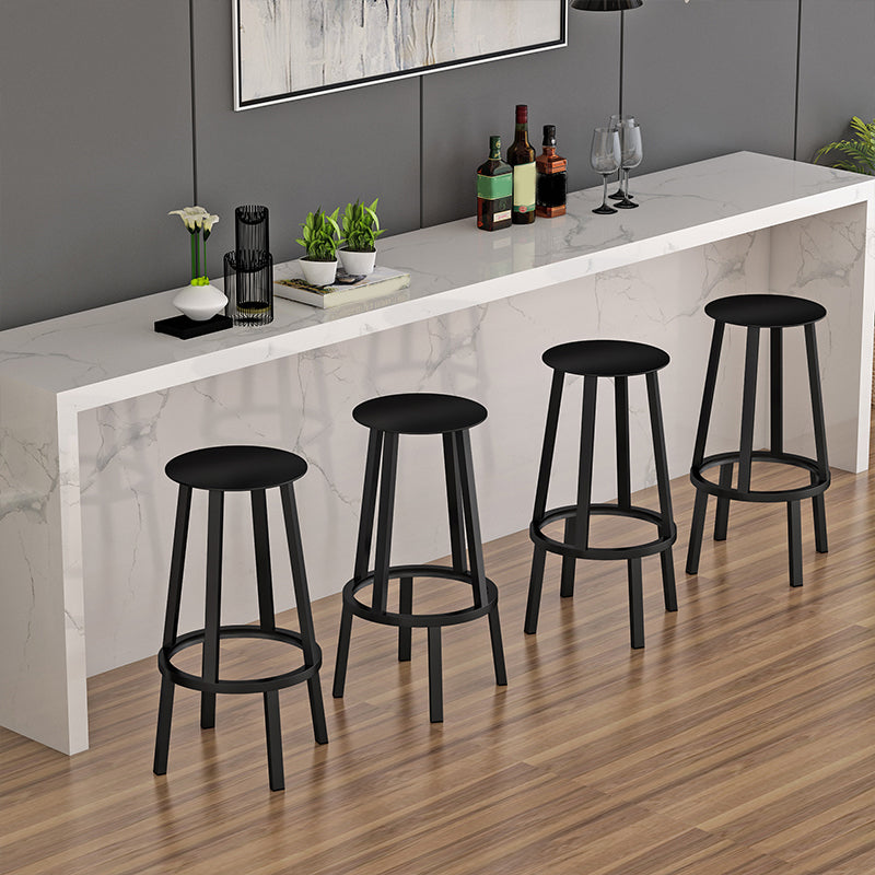 Industrial Rotatable Backless Counter Stool Iron Bar Stool with  Pedal for Bar
