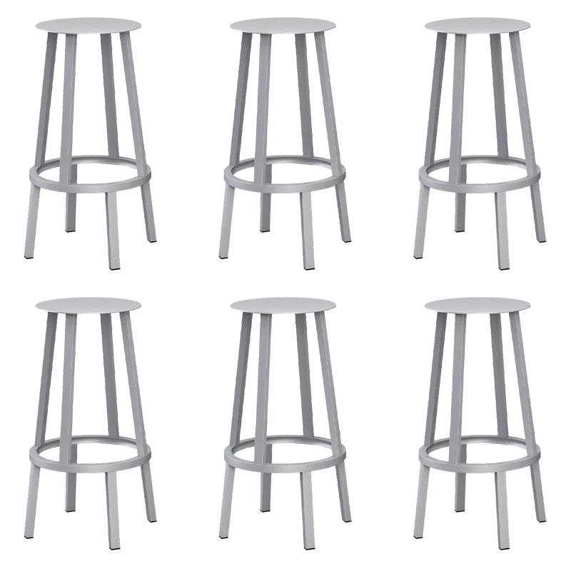 Industrial Rotatable Backless Counter Stool Iron Bar Stool with  Pedal for Bar