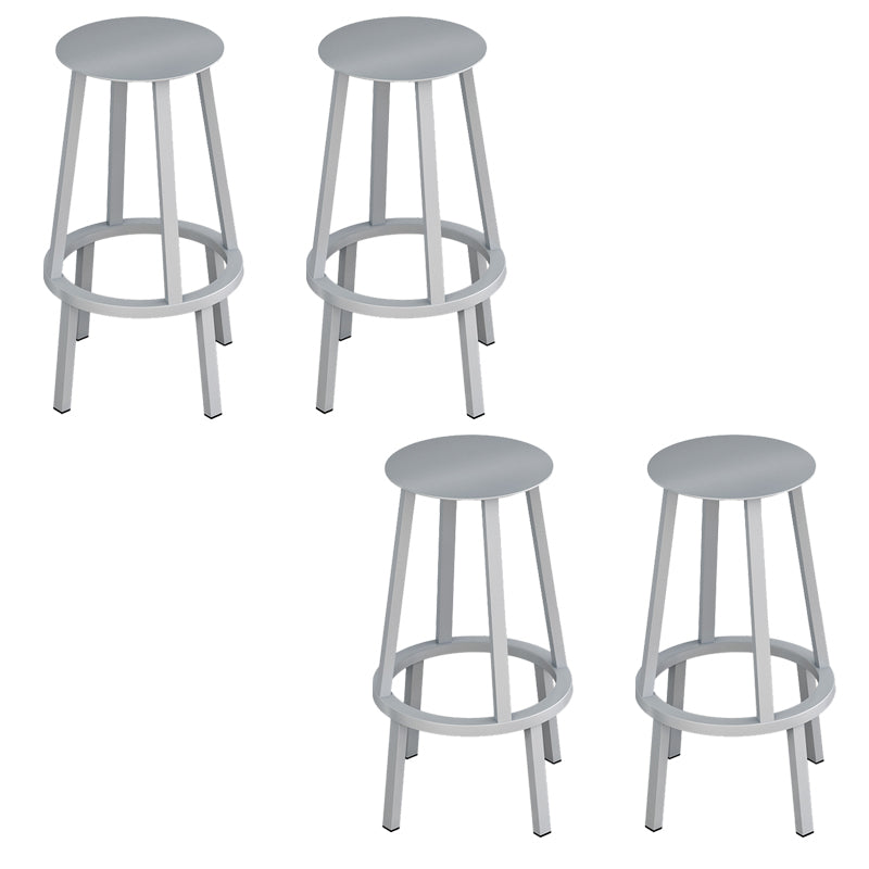 Industrial Rotatable Backless Counter Stool Iron Bar Stool with  Pedal for Bar